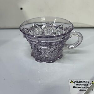 Antique Pressed  Purple Glass punch cup